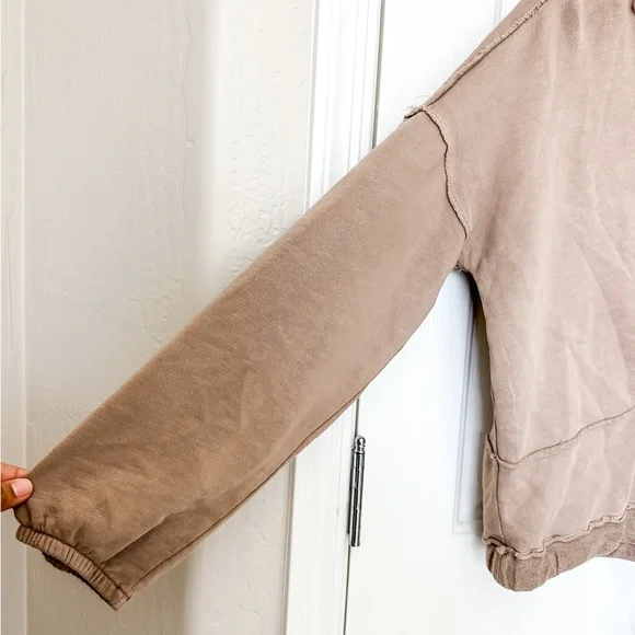 Anthropologie Saturday Sunday Sharon Hoodie Sweatshirt - Medium Tan - Picture 2 of 7